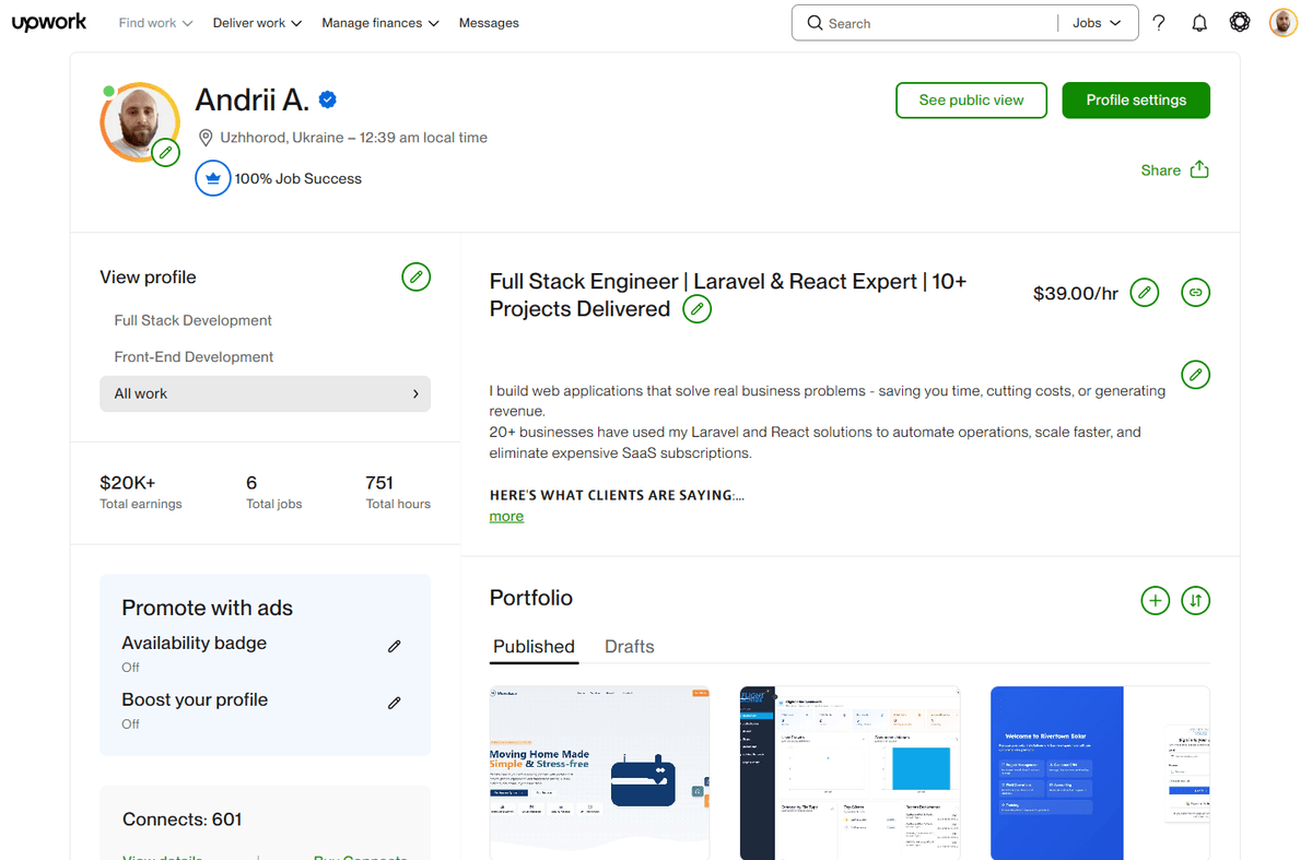 Andrii A. profile screenshot